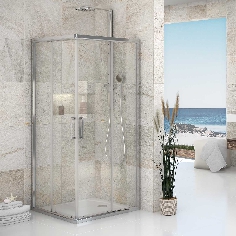 Porte de douche coulissante accès d'angle DIDA2