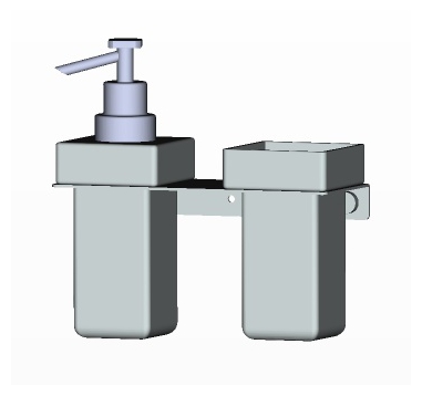 Porte verre & Distributeur de savon mural PLEXO-0 Porte verre & Distributeur de savon mural PLEXO-0
