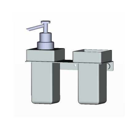 Porte verre & Distributeur de savon mural PLEXO-0 Porte verre & Distributeur de savon mural PLEXO-0