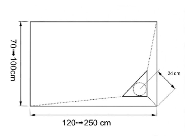 Receveur de douche PRIMA, évacuation en angle-8 Receveur de douche PRIMA, évacuation en angle-8