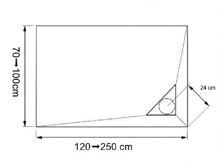 Receveur de douche PRIMA, évacuation en angle-8 Receveur de douche PRIMA, évacuation en angle-8