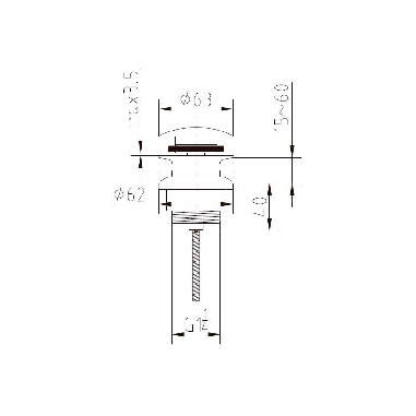Bonde vidage CLIC CLAC, cache en porcelaine blanche-4