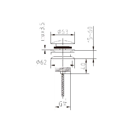 Bonde vidage CLIC CLAC, cache en porcelaine blanche-4