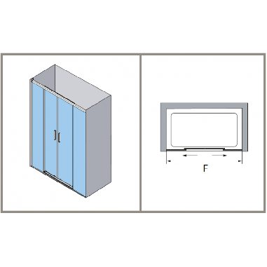 Porte de douche coulissante SA325-2 Porte de douche coulissante SA325-2