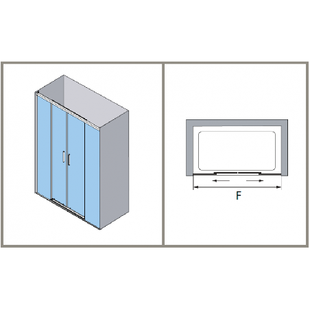 Porte de douche coulissante SA325-2 Porte de douche coulissante SA325-2