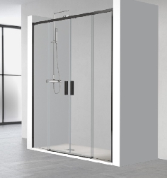 Porte de douche coulissante SA325 Noir mat