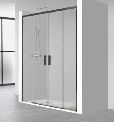 Porte de douche coulissante SA325 Noir mat