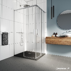 Porte de douche coulissante accès d'angle SA320