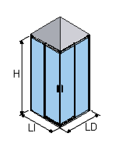Porte de douche coulissante accès d'angle SA320-3 Porte de douche coulissante accès d'angle SA320-3