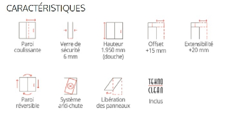Porte de douche coulissante accès d'angle SA320-4 Porte de douche coulissante accès d'angle SA320-4