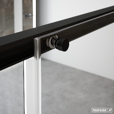 Porte de douche coulissante accès d'angle SA320 Noir mat-2 Porte de douche coulissante accès d'angle SA320 Noir mat-2