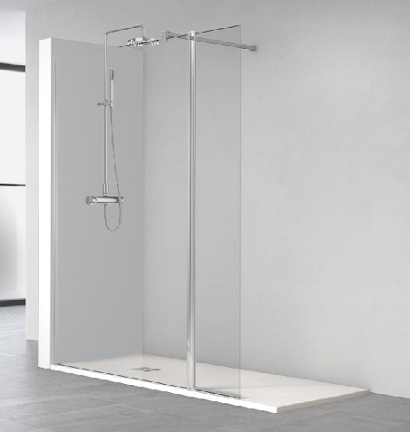 Paroi de douche fixe + volet mobile HP240-0 Paroi de douche fixe + volet mobile HP240-0