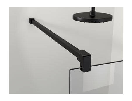 Paroi de douche fixe + volet mobile HP240 Noir-2 Paroi de douche fixe + volet mobile HP240 Noir-2