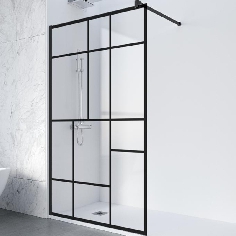 Paroi de douche fixe FADO Noir-0