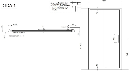 Porte de douche coulissante frontale DIDA1-6 Porte de douche coulissante frontale DIDA1-6