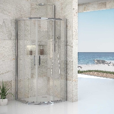 Porte de douche coulissante quart de cercle DIDA3