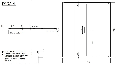 Porte de douche coulissante frontale DIDA4-5 Porte de douche coulissante frontale DIDA4-5