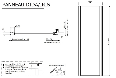 Paroi fixe latérale pour union DIDA/IRIS-6 Paroi fixe latérale pour union DIDA/IRIS-6