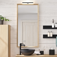 Miroir cadre placage chêne