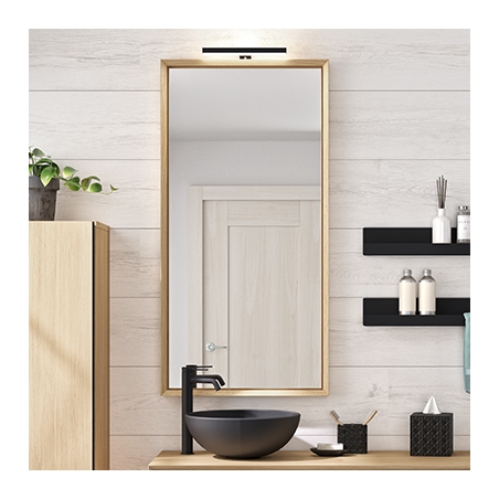 Miroir cadre placage chêne