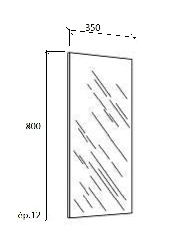 Miroir Lave-mains L35*P2.2*H80cm