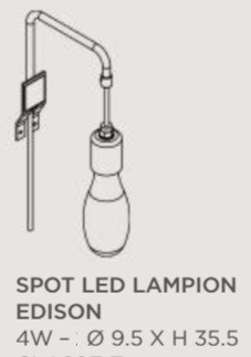 LAMPION EDISON noir mat