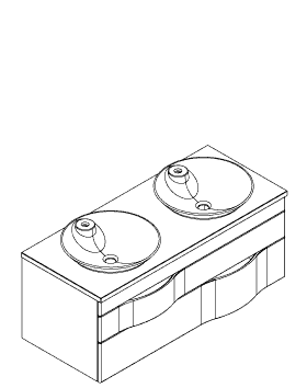 Plan Vasque semi encastrée Double ILLUSION