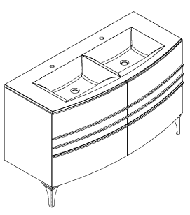 Plan Vasque Double CONCORDE