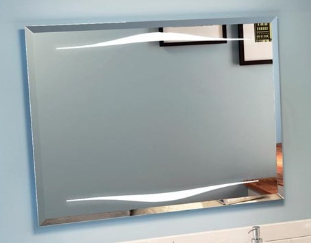 Miroir a/c éclairage LED et 1 antibuée 60W - L90*P3*H70cm