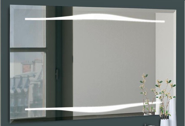 Miroir a/c éclairage LED et 1 antibuée 60W - L120*P3*H70cm